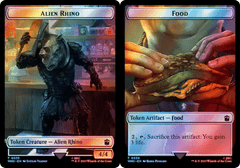Alien Rhino (0035) // Food (0059) Double-Sided Token - Surge Foil